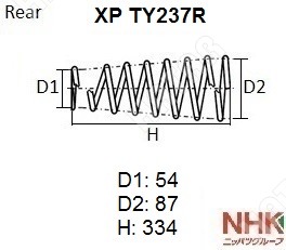 NHK Пружина подвески XPTY237R