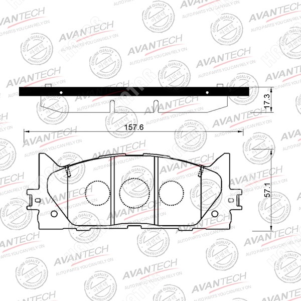 AVANTECH Колодки тормозные дисковые AV1097