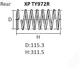 NHK Пружина подвески XPTY972R