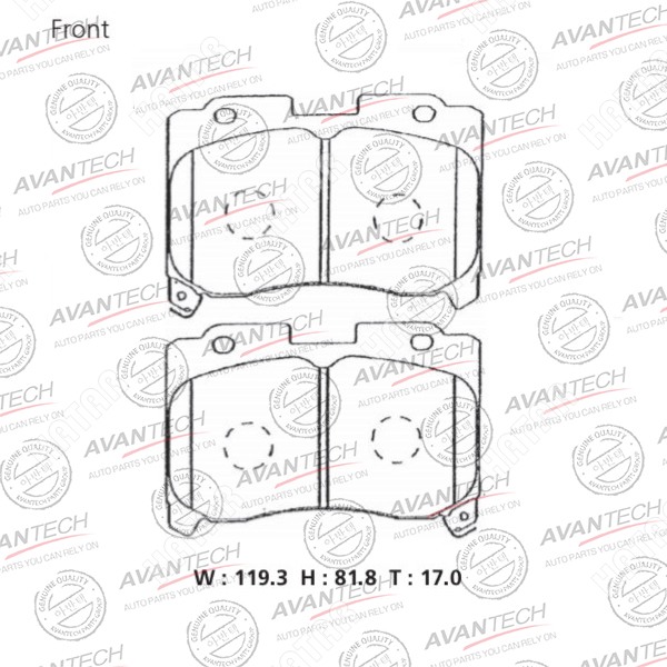 AVANTECH Колодки тормозные дисковые AV440