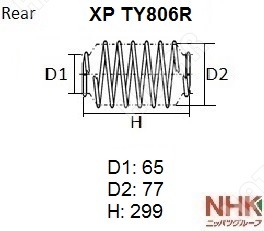 NHK Пружина подвески XPTY806R