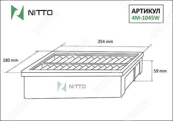 NITTO Фильтр воздушный 4M1045W